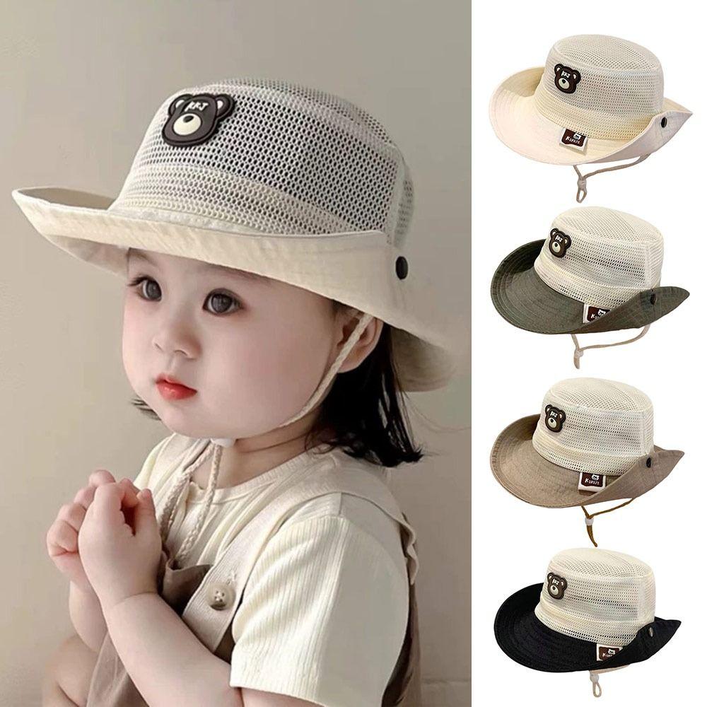 Lightweight Toddler Bucket Hat Mesh Fisherman Cap Casual Sunscreen Hat Summer