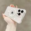 Luxury Magnetic Transparent For Magsafe Wireless Charging Case For iPhone 17 16 15 Pro Max 14 Plus 13 12 11 Air Shockproof Cover