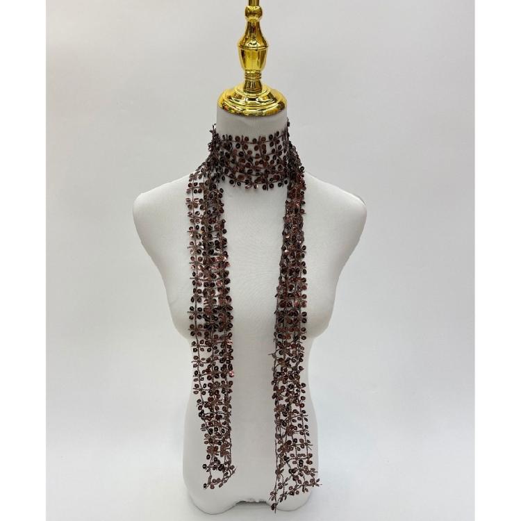 Woman Masquerades Sequins Scarf Outdoor Decorative Blingbling Sequins Collar