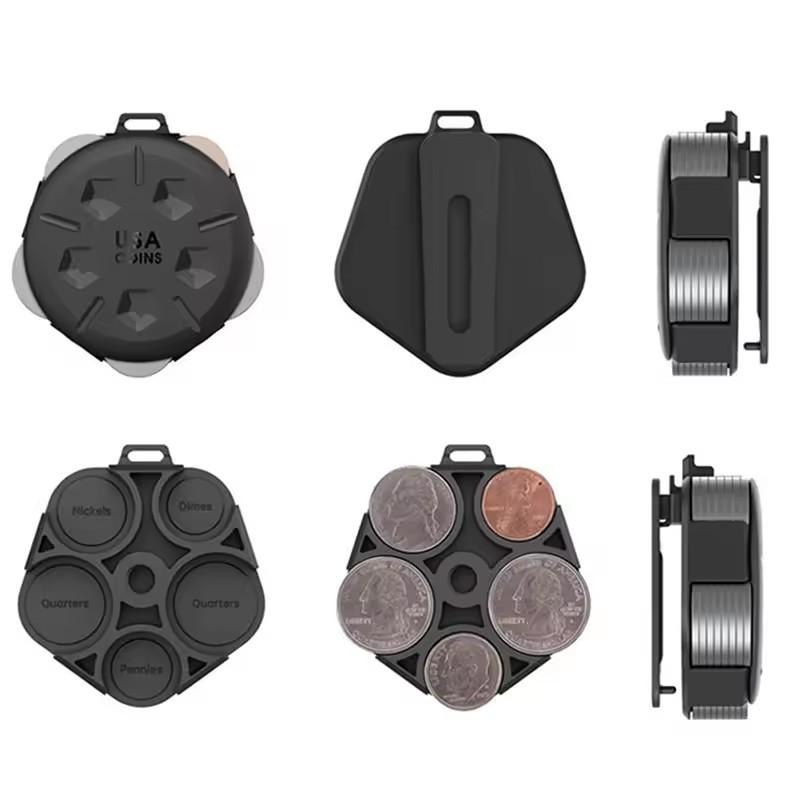 Multifunctional New Portable Plastic Game Coin Categorizing Box Outdoor Hanging Waist Loss Prevention Dollar Coin Organizer Box