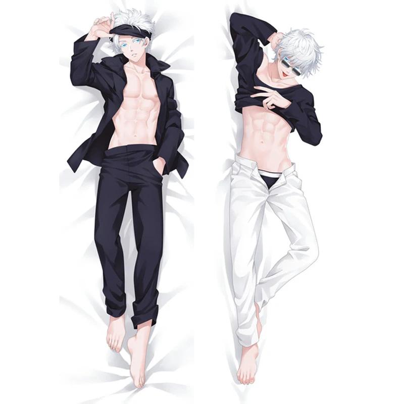 Anime Pillow Case Jujutsu Kaisen Gojo Satoru Dakimakura Hugging Body Pillow Case Peachskin Pillow Cover Double-sided Printed