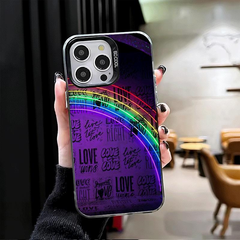 LGBT Rainbow Love Is Love Shockproof Phone Case for iPhone 17 Air 16 16E 15 Pro Max 14 Plus 13 Mini 12 Back Cover Anti Fall Fund