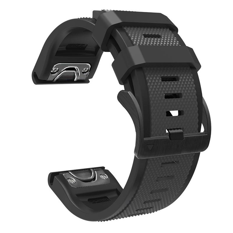 

For Garmin Fenix 6X/Fenix 5X/Fenix 3 HR/Descent Mk1 Dual Color Watch Band,26mm Silicone Sport Watch Strap Carbon Ash/Black