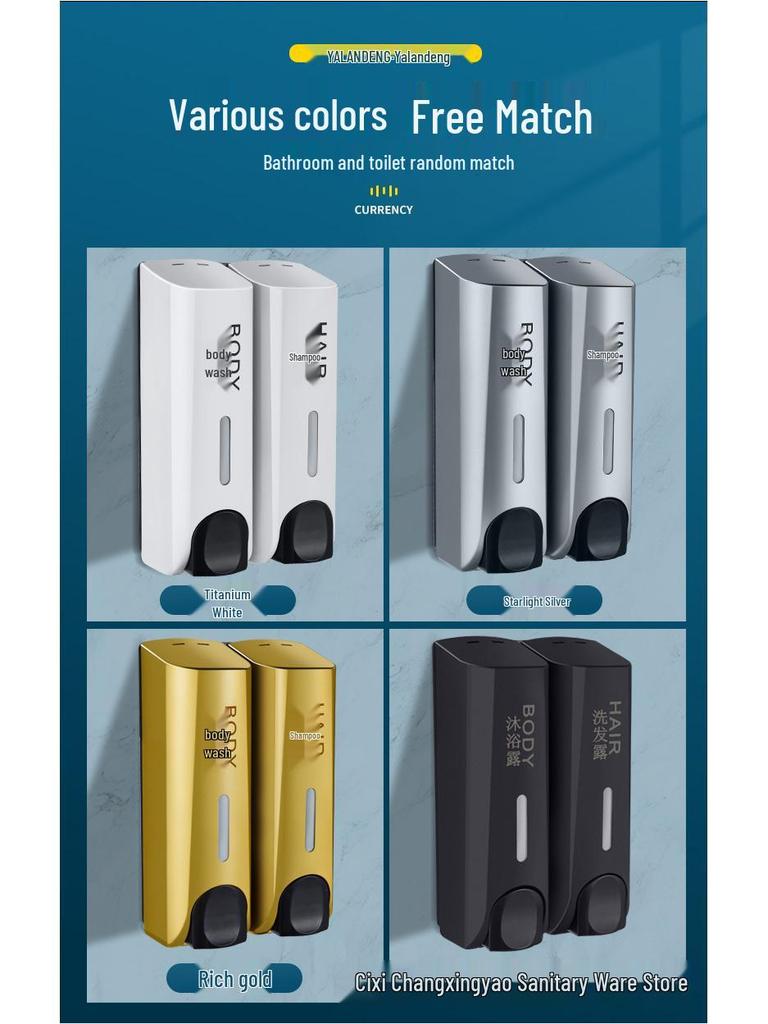 Dual-Head Wall-Mounted Soap Dispenser for Hotels and Guest Houses