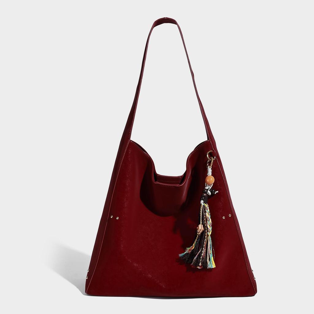 Commuting Versatile Retro Tote Bag for Women, Large Capacity 2025 New Model, High-End Fashion Single Shoulder Crossbody Underarm Bag