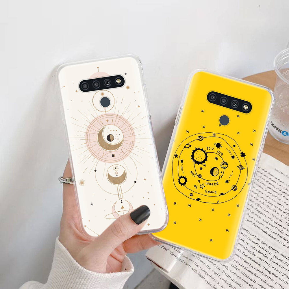 Etui TPU Słońce Księżyc Gwiazdy na iPhone XR 7 8 14 15 11 12 13 X XS Pro Max Xiaomi Redmi 13C Note 9 Samsung A22 S23 S24 Ultra Plus VIVO