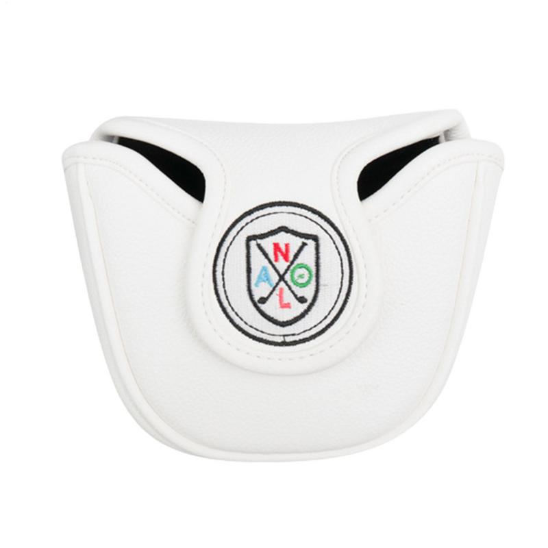 Golf Putter Cover PU Putter Head Wrap Cover Waterproof Protective Wrap Skull Pattern Magnetic Buckle Outdoor Sport Accessories