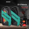 Green Forest Hexagonal Wrench & Screwdriver Set with Extended Ball Head