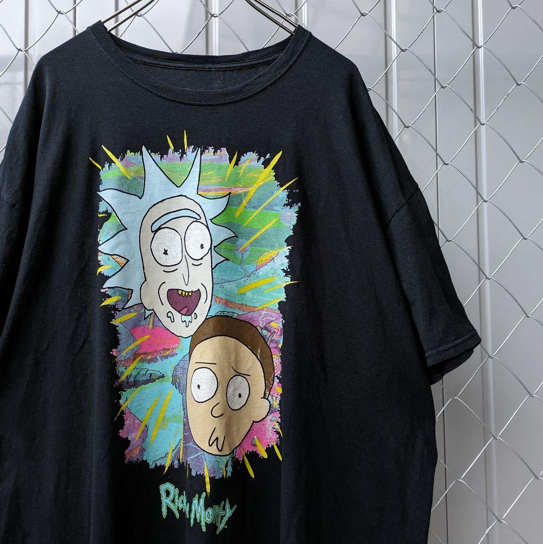 

[Б/У] Отличное лицо, американские комиксы, винтажная, аниме футболка, Рик и Морти, черная