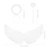 CALLARON Angel Wings Cosplay Lovely Costume Cute Angel Hair Angel Photo Stage Shoot Set, White, Ring, Accessory, Set, Prop,