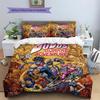 JoJo's Bizarre Adventure Vzorovaná povlak na polštář a povlak na přikrývku Sada 3 kusy Anime dekorace na postel Skvělý dárek pro fanoušky YUN6516