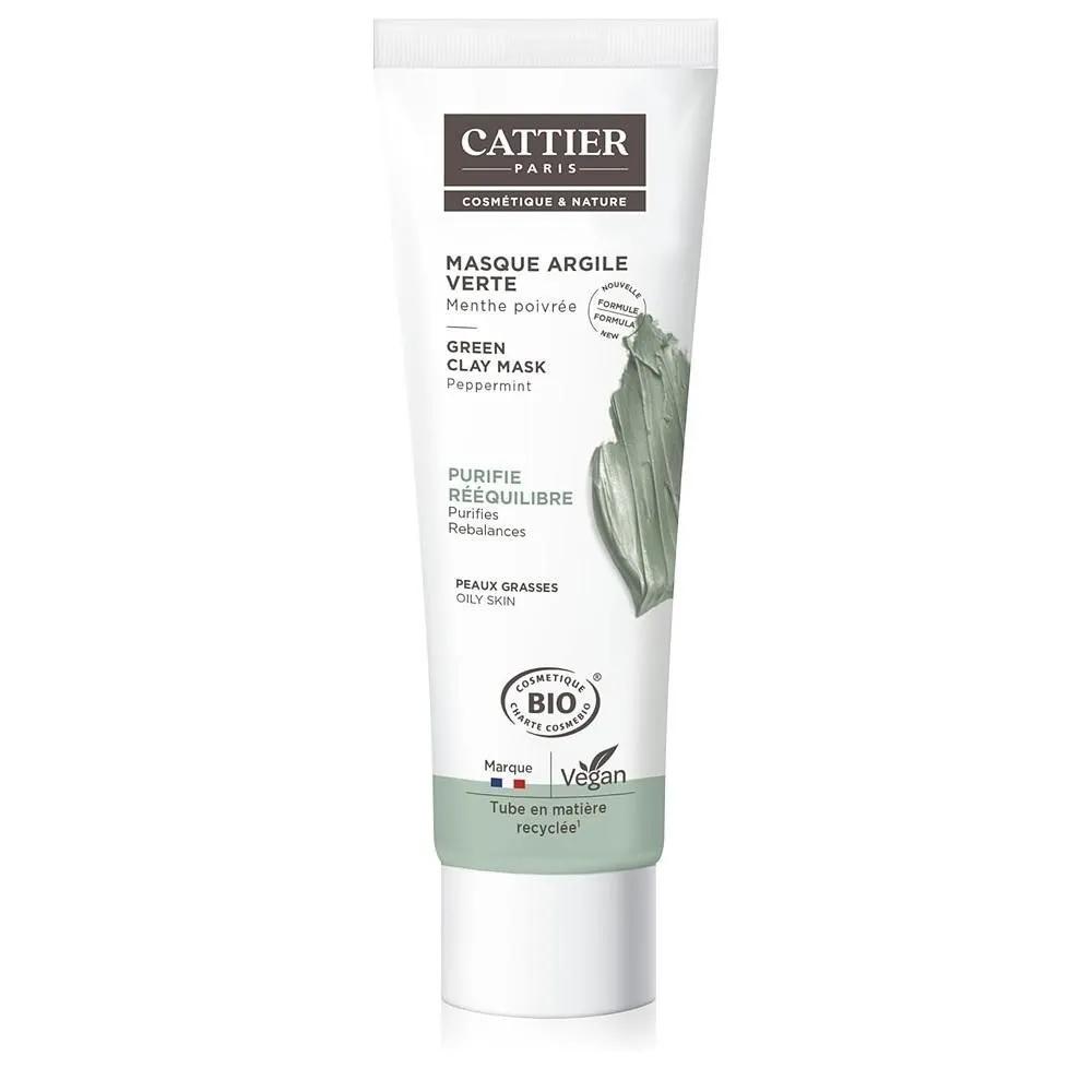 CATTIER Green Clay Mask 100ml 1 Pack Cattier masque largile verte menthe poivre 100ml