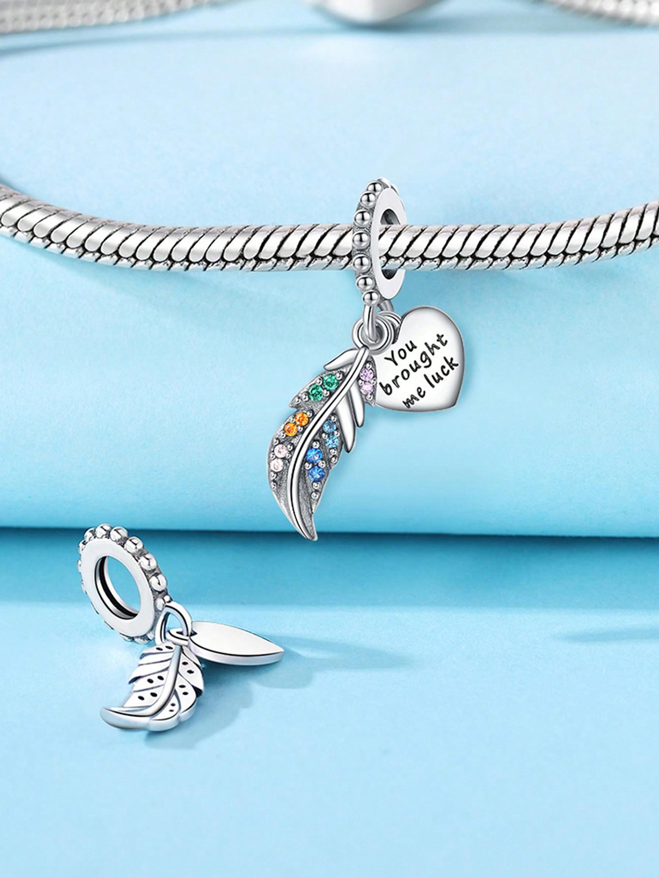 

Charm Bead Components Plata Cross Love Feather Bead Components Charm Bead Component Copper Metal Plated Compatible With Charm Bead Components Copper