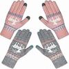 Pairs Women Winter Touchscreen Gloves Warm Knitted Thermal Gloves Thicken Plush