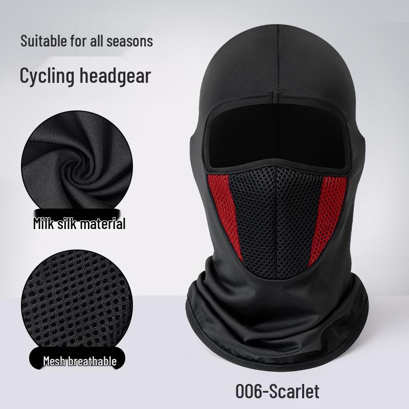 Breathable Summer Cycling Ice Silk Headscarf: Two-Color Windproof Mesh Face Mask