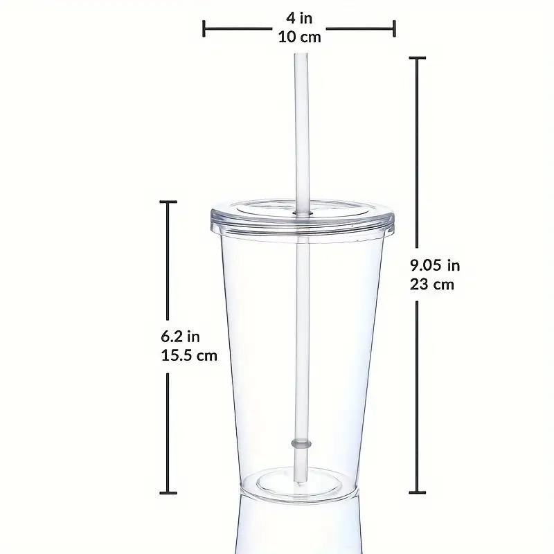 3 szt. Wielokrotnego użytku Jednowarstwowy Przezroczysty Plastikowy Kubek do Picia Butelka na Wodę z Pokrywką Słomką Outdoorowy Napój Kubek na Herbatę Mleko Kawę Narzędzia