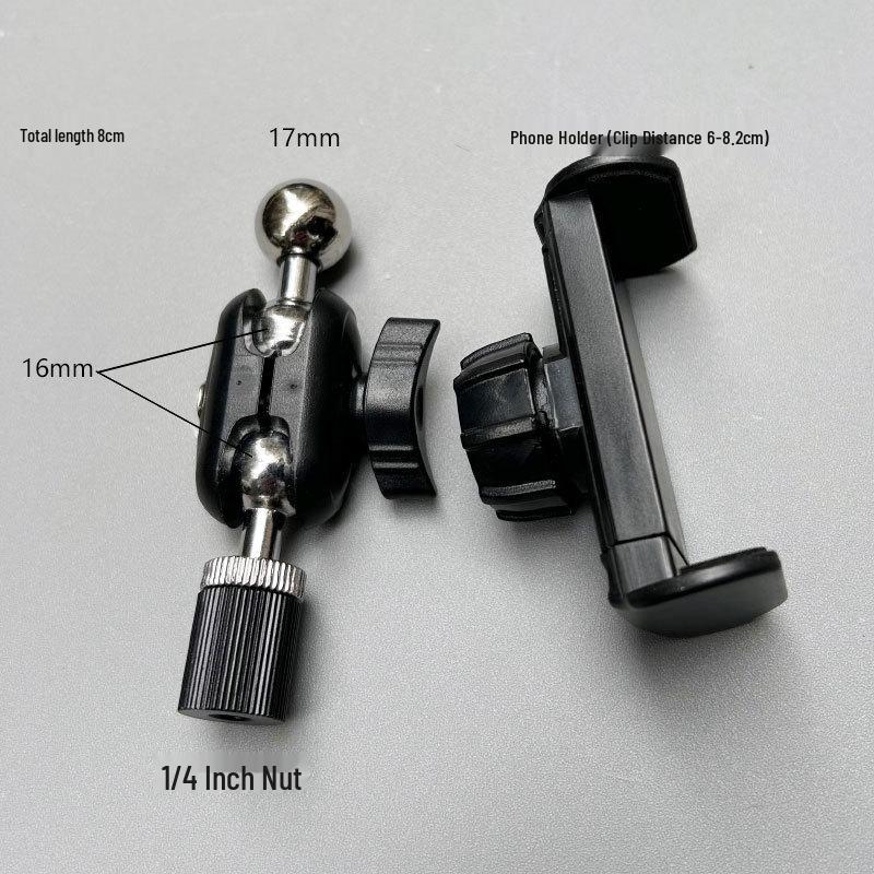 Universal 360° Rotating Phone Holder for Tripod with Ball Head Adapter