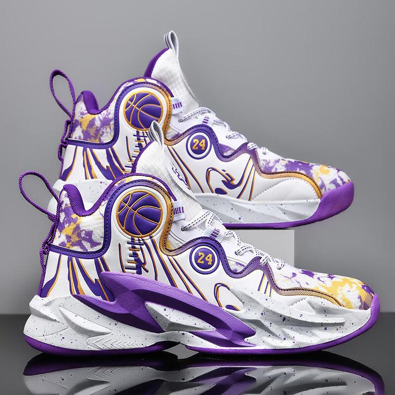 

2025 весна и лето спортивная обувь высокие кроссовки для реального боя амортизация отскока баскетбольные кроссовки мужские молодежные боевые ботинки мужские мужская обувь 35