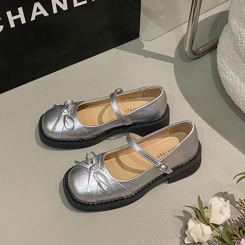 Fairy style French retro bow Mary Jane shoes women's spring new small fragrant style gentle temperament high heels