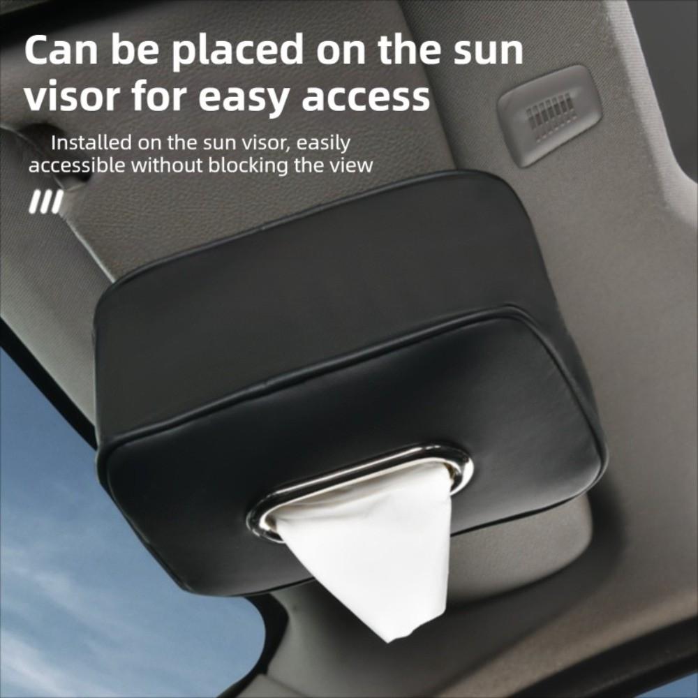 Leder Auto Taschentuchbox Minimalistische Sonnenblenden-Taschentuchbox Langlebige Taschentuch-Aufbewahrungsbox Auto Innenraum