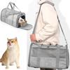 Cat Carrier Bag Oxford Cloth Foldable Pet Carrier Cage Breathable Carrier Portable Dog Crate Bag with Food Bowl Shoulder Strap