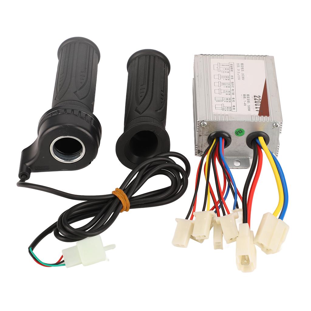 Scooter Controller Throttle Grip Kit Brushed Controller Long Line Throttle Handle for Electric Bike