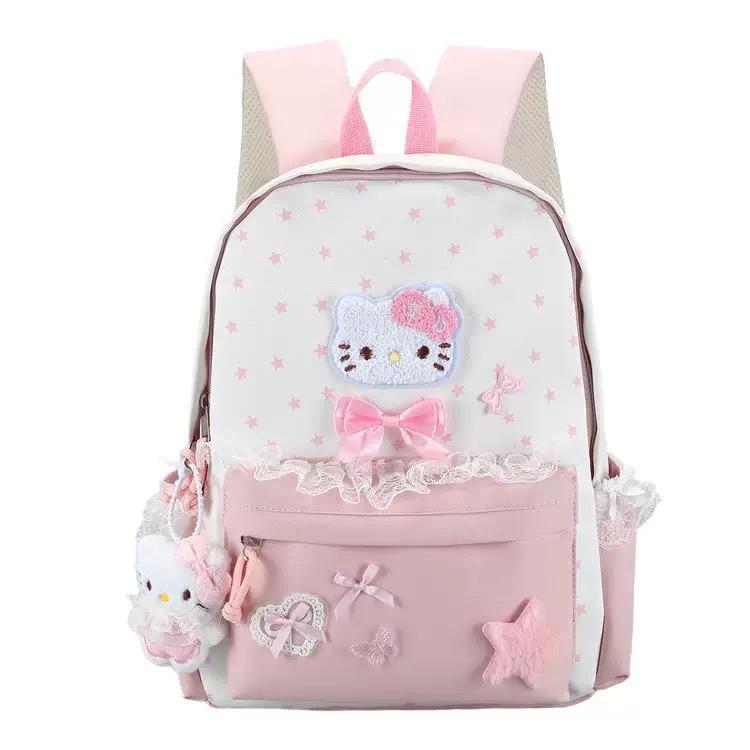 Schoolbag Japanese Ins Cartoon Cute Hello Kitty Backpack Female Niche Design Star Student Schoolbag Sweet Backpack