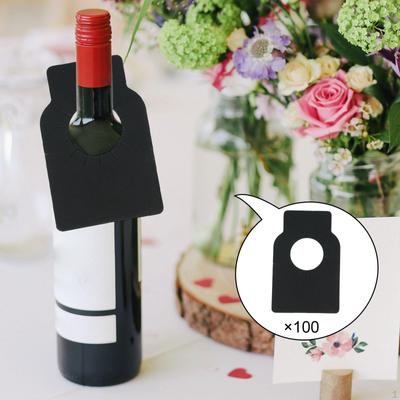 100 Pieces Bottle Tags Beverage Distinguish Labels Champagne Hanging Double Sided