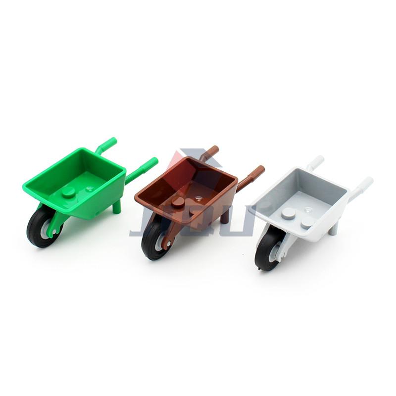 Non-Toxic Moc City Building Block Accessories Utensil Wheelbarrow Frame Bricks 98288 Compatible Smooth Small Single Tire 59895 Toy Gifts