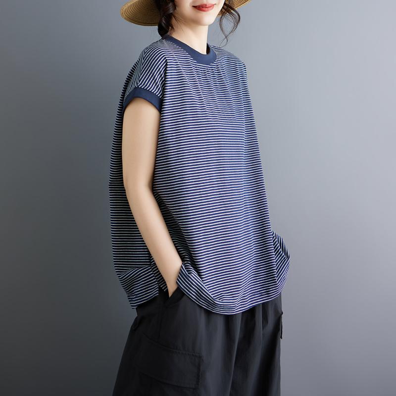 DIMANAF 2026 Summer Women Plus Size New Blouse Shirt Vintage Short Sleeve Cotton Casual Loose Lady Tops Tees