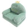 Kinder Sofa Cartoon Grüner Dinosaurier Faltbar Breiter Griff Weich Atmungsaktiv Kleinkind Stuhl zum Lesen Entspannen Schlafen