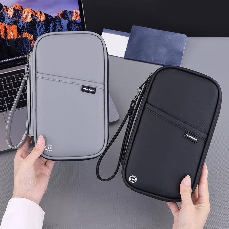 Large Capacity Family Document Organizer Travel Wallet Card Holder Passport Bag for Secure International Use