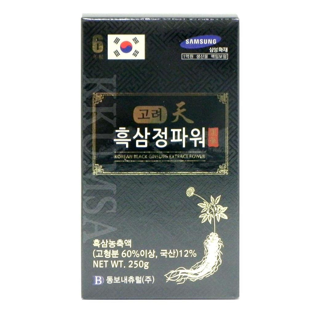 Korean Black Ginseng Extract Power 1000g (250g X 4 Bottles) Black Ginseng