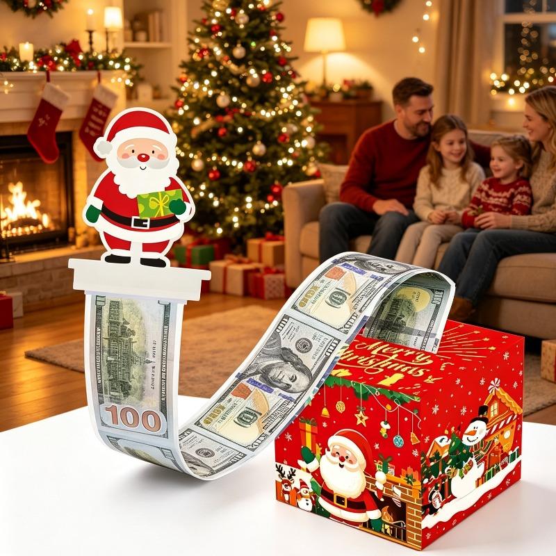 Christmas snowman draw money gift box creative surprise draw money box party gift box