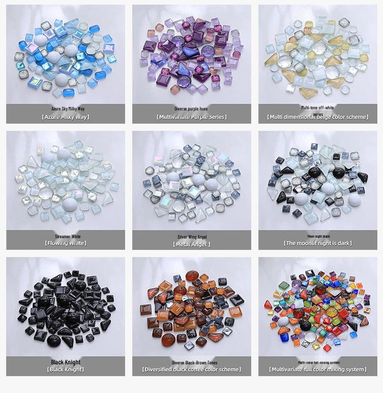 Cuentas de Cristal de Colores para Manualidades de Mosaico