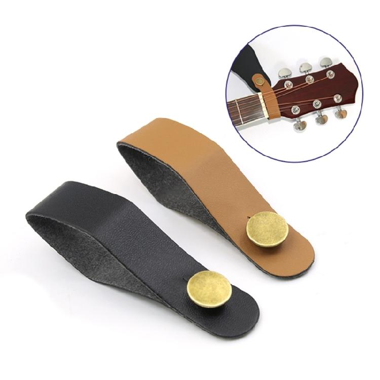 Guitar Neck Strap Leather Head Belt Holder Button Safe Lock Replacement Leather Headstock Adapter Tie Easy to Use