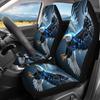 2pcs Electric Eagle Print Car Seat Covers For Women And Men, Universal Front Seat Protectors- Suitable For Cars, SUVs& Trucks- E