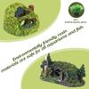 6Pcs Resin Aquarium Decoration Sets Fish Tank Artificial Rockery Landscape Hiding Cave Mountain View Ornament for Cave Pet Fish