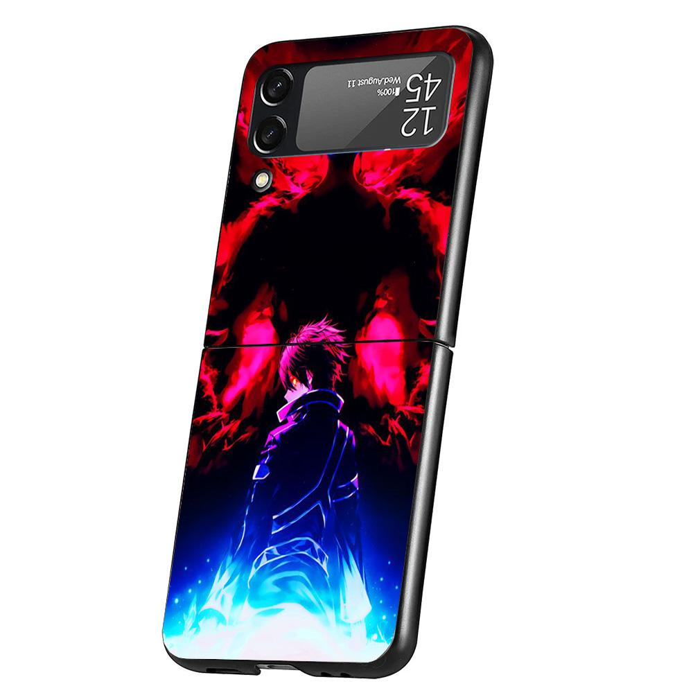 Sword Art Online Anime Cover Phone Case For Samsung Galaxy Z Flip 7 6 5 4 3 5G Flip7 Flip6 Flip5 Flip4 Flip3 Black Fundas Shell
