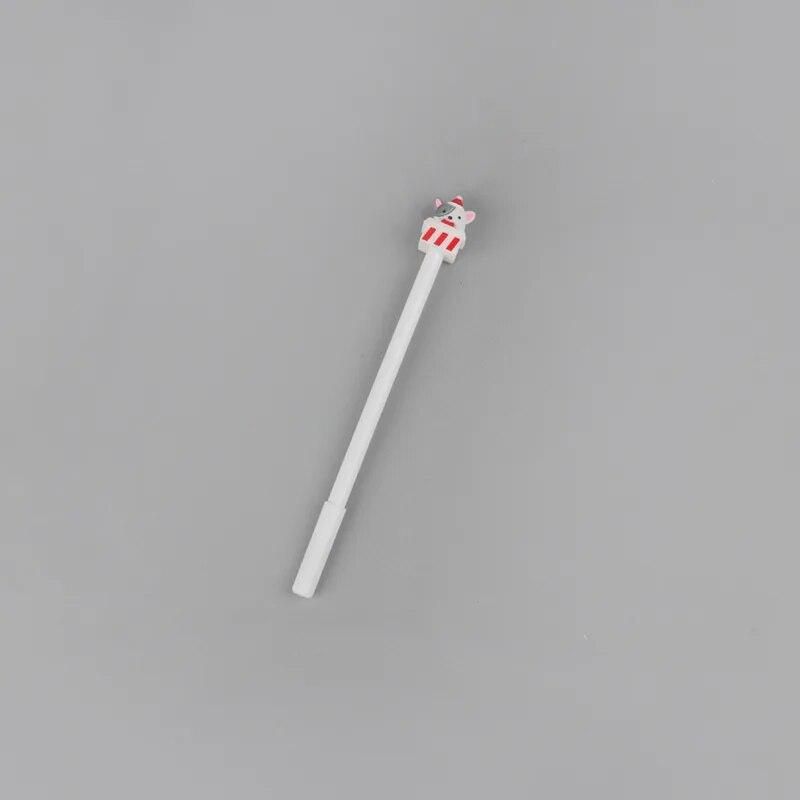 Stylos à Gel Kawaii, 1 pièce, papeterie, chien de noël mignon, 0.5mm, père noël