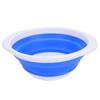 Folding Basin Portable Multifunctional Plastic Rubber Vegetable Washing Bucket for Travel30x26x10cm