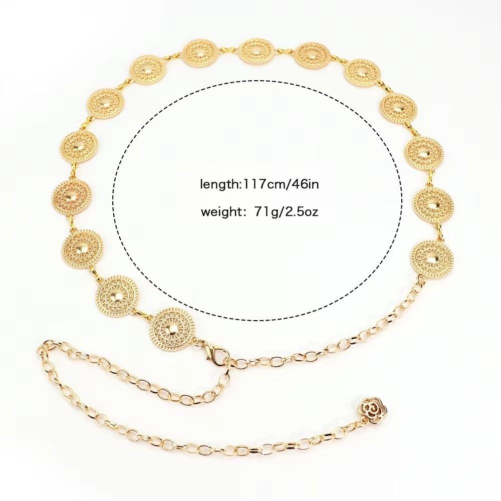 Metal Sheet Chain Waist Chain Adjustable Length Bohemian Belt New Chain Belt Women