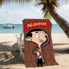 Customizable personalized beach towels Mr. Bean themed designs.Suitable for the beach, yoga, sports;ideal as beach accessories