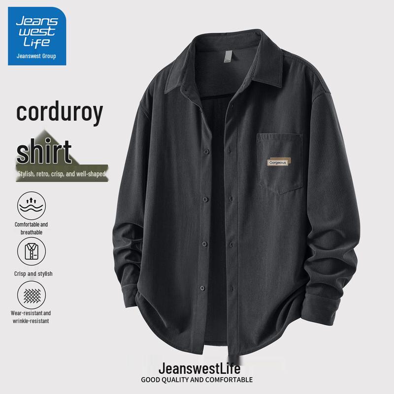 Jeanswest Men s Corduroy Button-Up Shirt M