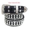 Bling Rhinestone Belt Studded Rhinestone Belt for Jeans Fashion Cowgirl Western Jeans Belt Rhinestone Waistband Belt