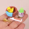 Doll House Bathroom Set Shower Scene Accessories 1/12 Scale Miniature Funiture Craft Project Arrangement Decoration
