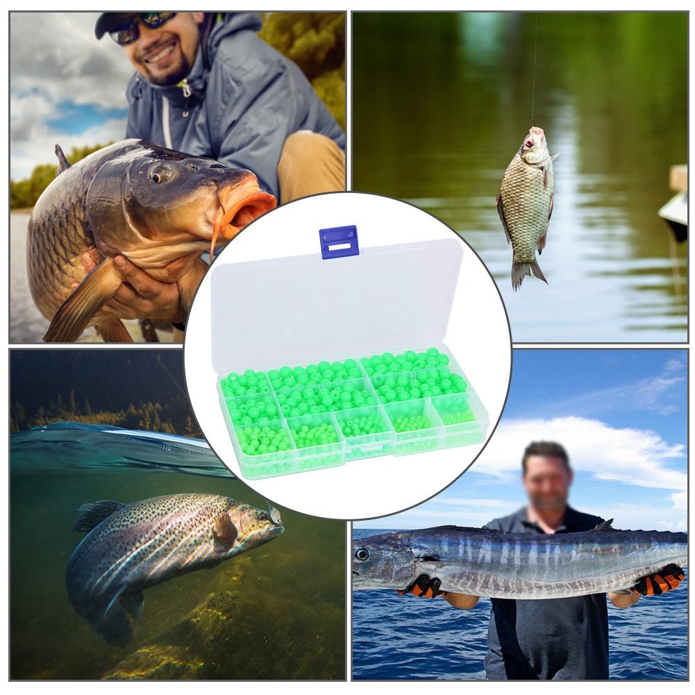 820 Pcs Multi Models Non Slip Luminous Fishing Beads Lures Tackle Tools for Saltwater Freshwater Kit