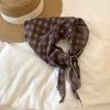 Headscarf summer women's pastoral spring and summer fashion small scarf silk scarf tied headband triangle scarf scarf women's silk scarf