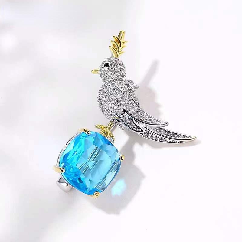 

Креативна Нова Жіноча Дівчача Розкішна Кришталева Брошка-Значок у Формі Птаха Модна Класична Стразова Вечірня Шпилька Аксесуари для Жіночого Пальта