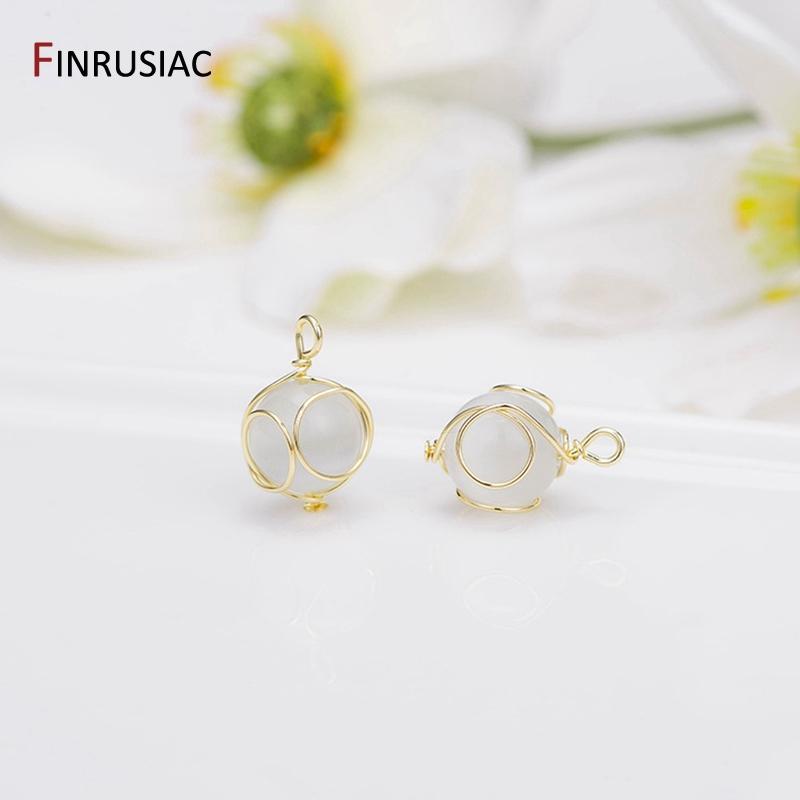 

Корейский новый стиль уникальный ручной работы 14K позолоченный кулон с камнем удачи Для изготовления ювелирных изделий своими руками Заготовки для серег Ожерелий Материал 1 piece